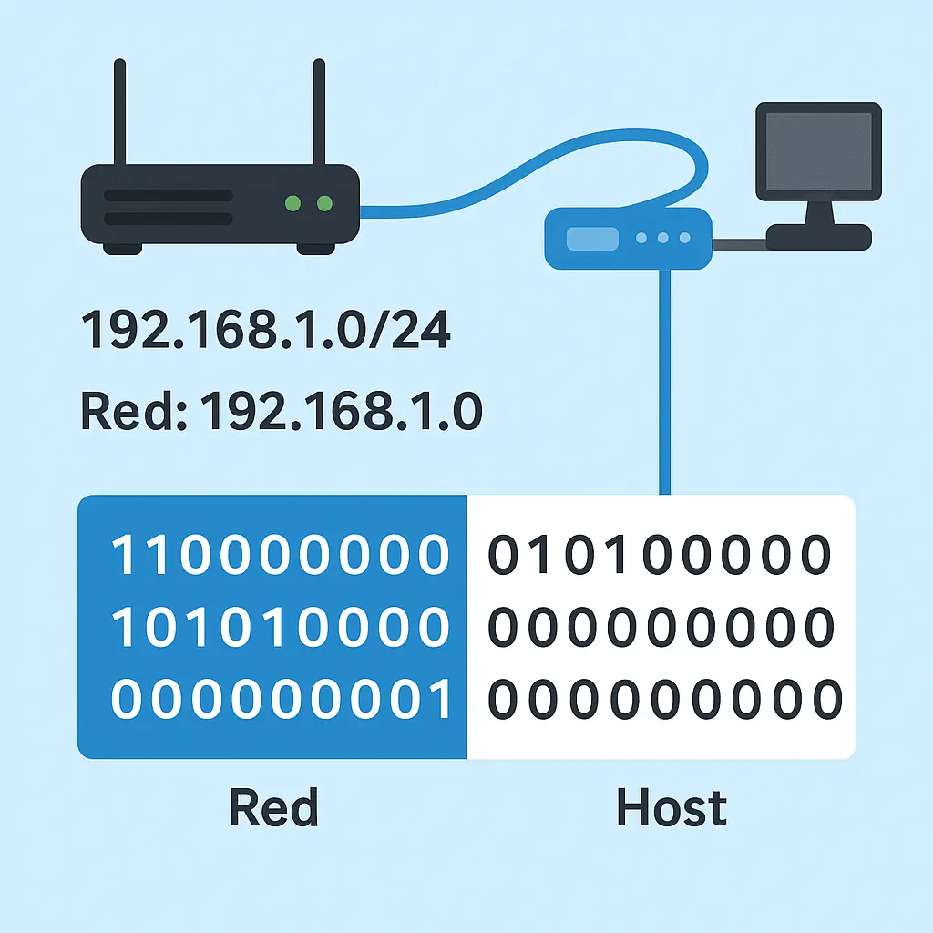 Ilustración explicativa sobre ¿Cómo se calcula una subred desde una IP y un prefijo?